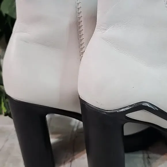 Ecco Runway Inspired Shape Sculpted Motion 75 White Ankle Boots 42 - Picture 10 of 16